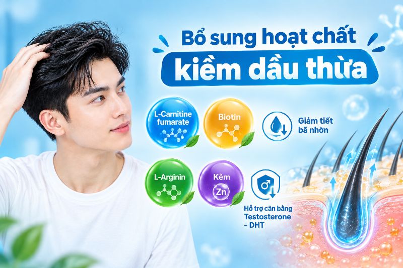 bổ sung hoạt chất kiềm dầu dừa