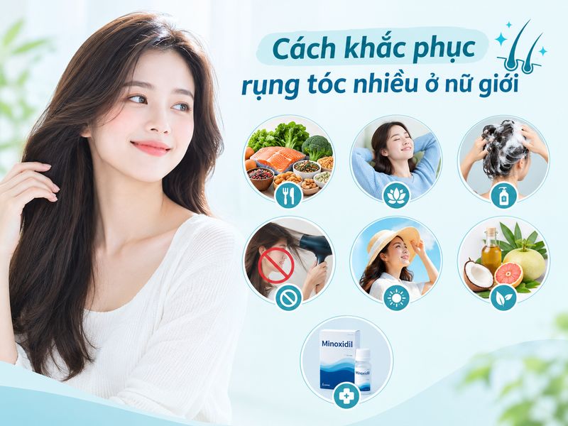 cách khác phục rụng tóc nhiều ở nữ giới