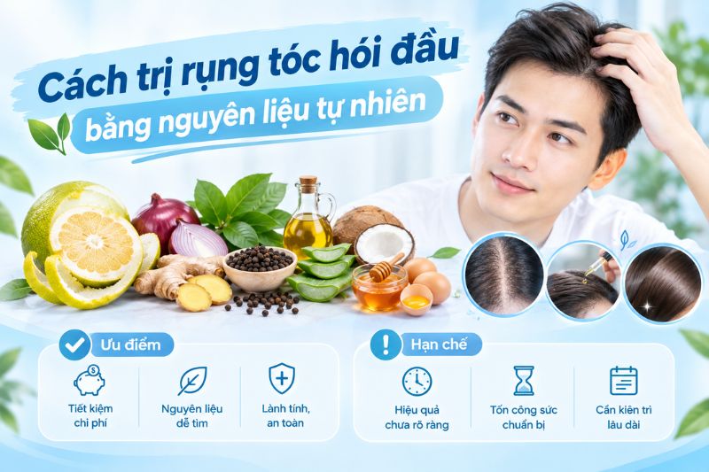 cách trị rụng tóc hói đầu bằng nguyên liệu tự nhiên