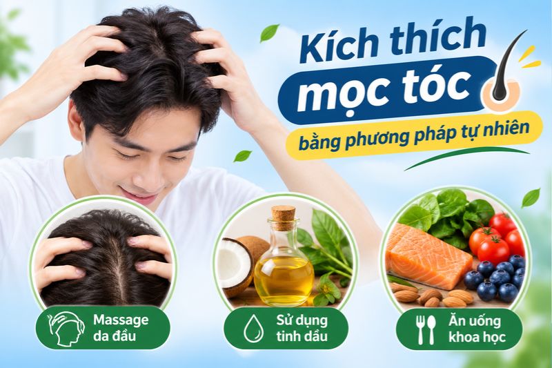 kích thích mọc tóc bằng phương pháp tự nhiên 