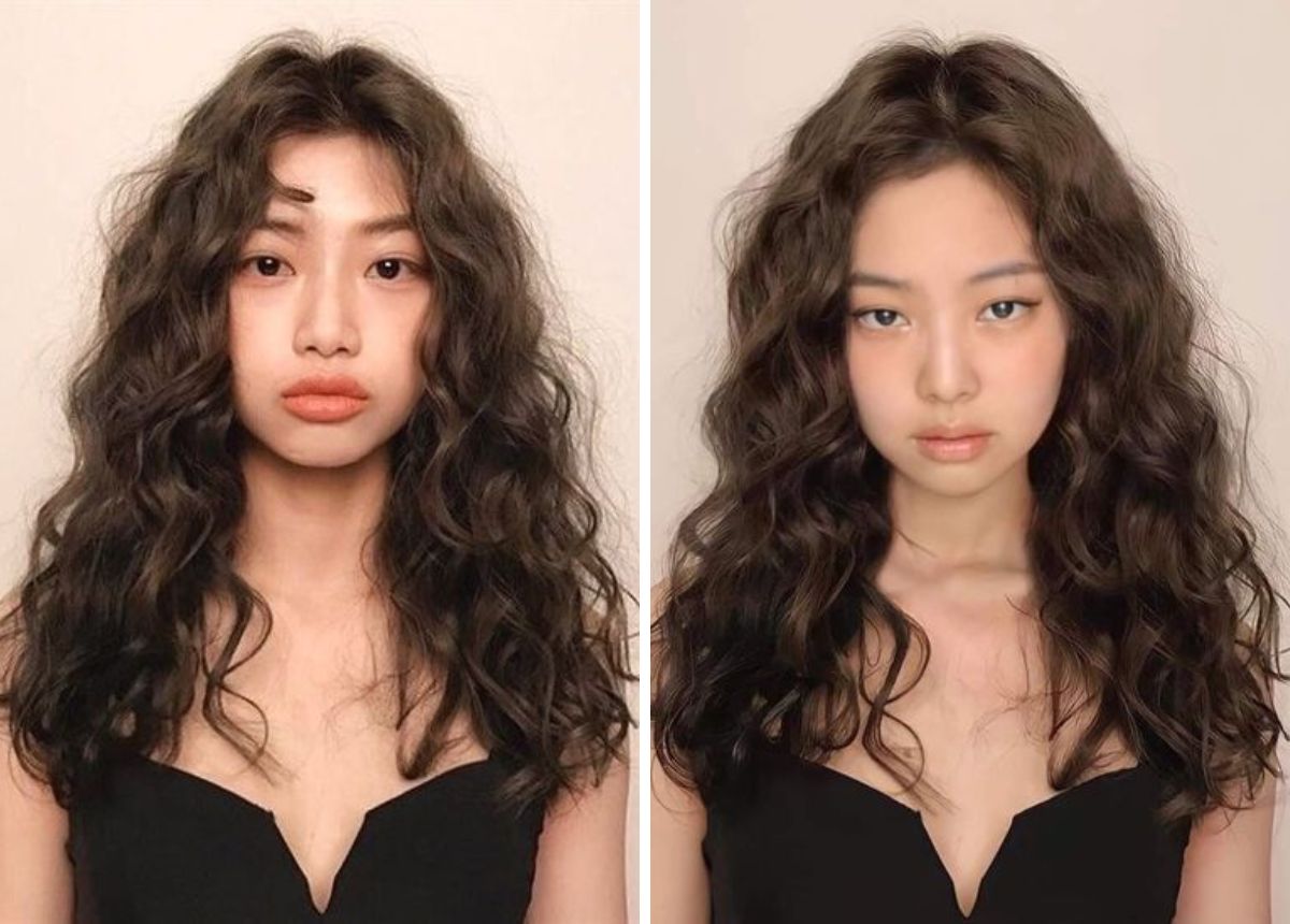 kiểu tóc xoăn xù mì