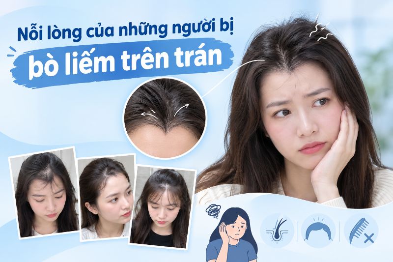 nỗi lòng trán bò liếm trên trán 