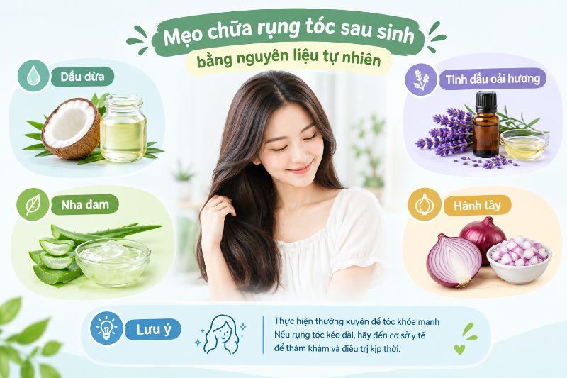 trị rụng tóc bằng nguyên liệu thiên nhiên 
