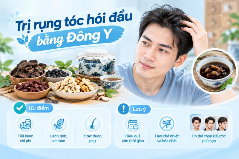 trị rụng tóc hói đầu bằng thuốc dông y